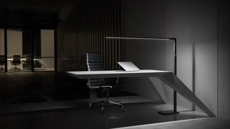 Sleek kontorpult med minimalistisk design