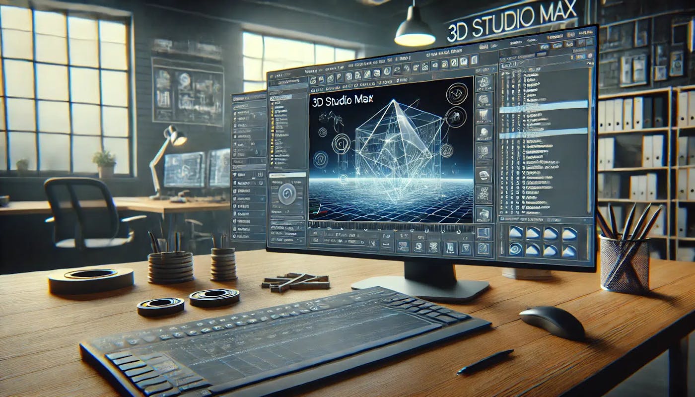3D Studio Max interface showcasing advanced 3D modeling and rendering tools